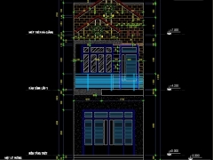 Chia sẻ bộ bản vẽ 2 mẫu nhà phố kích thước 4.5x16m và 5x20m 2 tầng full