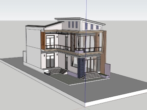 Chia sẻ model sketchup mẫu biệt thự 2 tầng mới nhất