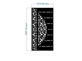 Cnc cổng 1 cánh hoa văn đẹp