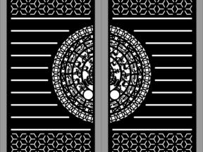 Cnc cổng 2 cánh file cad đẹp dạng bông tuyết