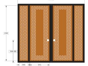 Cnc cổng 4 cánh bông tuyết đẹp