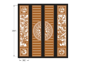 Cnc cổng 4 cánh phát tài phát lộc