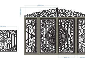 Cnc cổng 4 cánh và hàng rào đẹp nhất