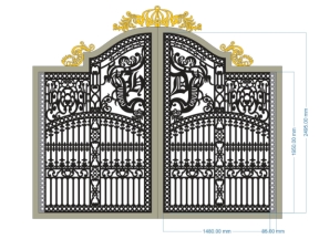 Cnc file cad mẫu cổng 2 cánh cho mẫu biệt thự đẹp nhất