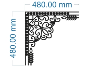 Cnc hoa góc mái kính mẫu đẹp dxf