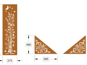Cnc model hoa văn cổng trúc