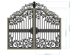 Cnc thiết kế cổng 2 cánh đẹp nhất hiện nay dxf