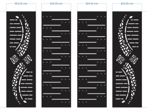 Cnc thiết kế cổng 4 cánh bản vẽ đơn giản trên dwg
