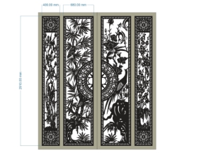 Cnc thiết kế cổng 4 cánh file cad đẹp nhất