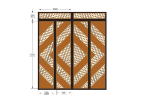 Cnc thiết kế cổng 4 cánh và ô thoáng cnc