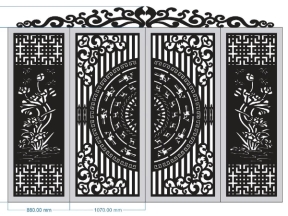Cnc thiết kế cổng sen và vòm dxf