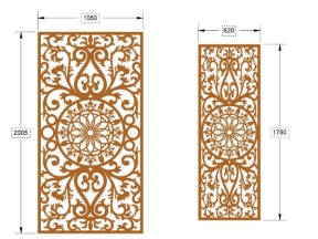 Cnc thiết kế giếng trời file cad 2 kt