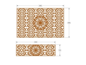 Cnc thiết kế hàng rào 2 kích thước thiết kế dxf