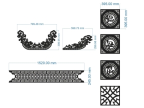 Cnc thiết kế hoa văn mái chùa file cad đẹp
