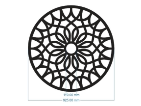 Cnc thiết kế hoa văn tròn mái kính giá tốt