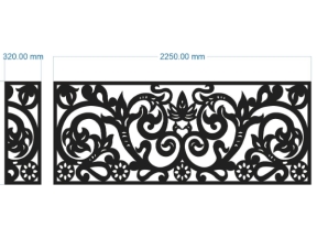 Cnc thiết kế lan can bản vẽ đẹp dxf 2d