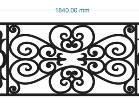 Cnc thiết kế lan can hoa văn đơn giản