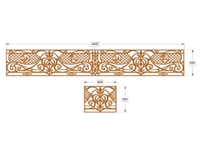 Cnc thiết kế lan can lộc phát dxf