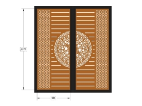 Cnc thiết kế model cắt cổng 2 cánh chất lượng
