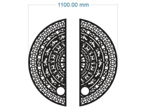 Cnc thiết kế trống đồng phi 1100