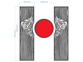 Cnc thiết kế vách ngăn file cad phong cách mắt