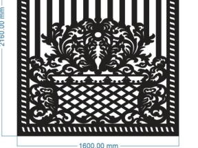 Cổng 1 cánh lá tây cnc model dxf đẹp