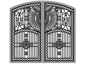 Cổng 2 cánh cnc file cad file dxf