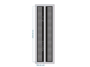 Cổng 2 cánh cnc mẫu họa tiết ô vuông