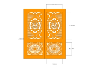 Cổng 2 cánh file cad file dxf đẹp