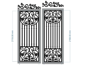 Cổng 2 cánh giả uốn cnc đẹp