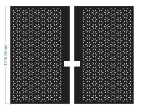 Cổng 2 cánh hoa cnc mẫu dxf