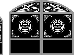 Cổng 2 cánh mẫu họa tiết con dơi cnc