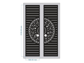Cổng 2 cánh trống đồng cnc mới nhất model dxf