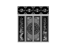 Cổng 4 cánh An Khang Thịnh Vượng file dxf