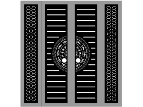 Cổng 4 cánh bông tuyết cnc đẹp