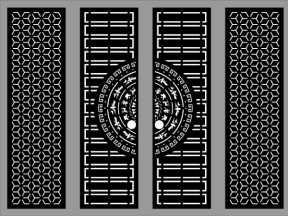 Cổng 4 cánh bông tuyết cnc mẫu dxf đẹp mắt