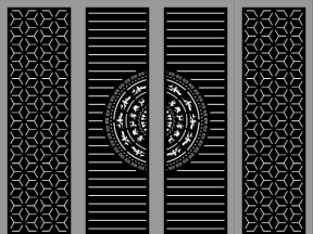 Cổng 4 cánh bông tuyết cnc model dxf đẹp