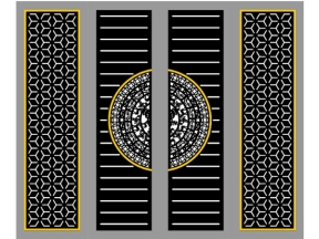 Cổng 4 cánh bông tuyết cnc thiết kế