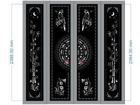 Cổng 4 cánh chim trúc đẹp cnc