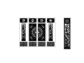 Cổng 4 cánh cnc vạn sự như ý và vách mai