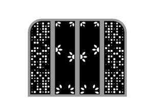 Cổng 4 cánh hoa đẹp cnc file dxf