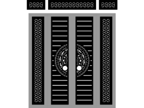Cổng 4 cánh hoa văn bông tuyết cnc