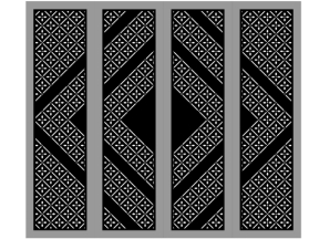 Cổng 4 cánh model dxf cnc đẹp