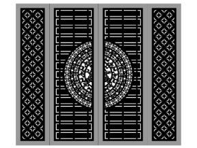 Cổng 4 cánh model dxf đẹp mắt nhất