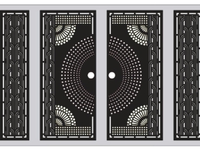 Cổng 4 cánh quạt cnc model dxf