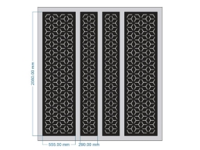 Cổng bông tuyết 4 cánh cnc model dxf