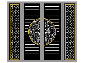Cổng bông tuyết trống đồng mới cnc