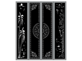 Cổng cây dừa và trúc cnc