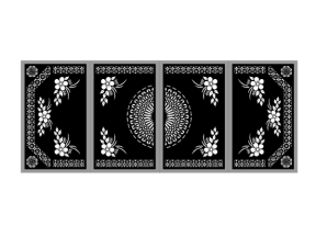 Cổng hoa 4 cánh đẹp cnc