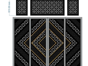 Cổng hoa chéo 4 cánh và ô thoáng cnc